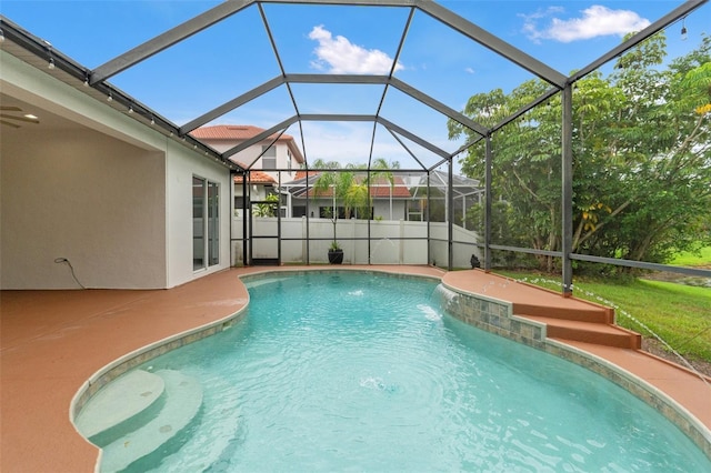 2238 Shirecrest Cove Way, Lutz, FL 33558 - outdoor pool with a patio area and glass enclosure