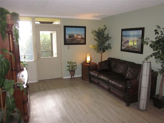 2616 Cove Cay Dr Unit 104, Clearwater, FL 33760 - living area with wood finished floors and baseboards