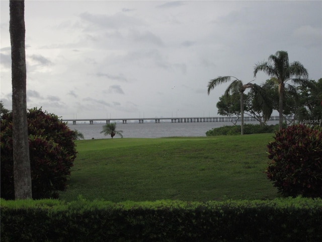 2616 Cove Cay Dr Unit 104, Clearwater, FL 33760 - view of grassy yard featuring a water view