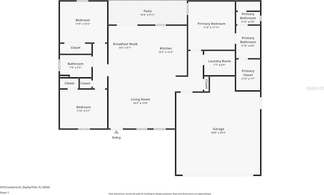 5319 Lantana St, Zephyrhills, FL 33542 - room layout