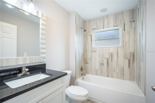 5319 Lantana St, Zephyrhills, FL 33542 - bathroom with toilet, vanity, and shower / bathtub combination