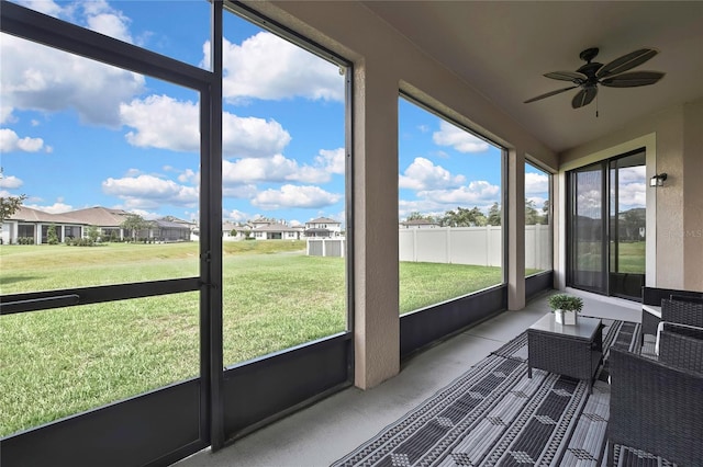 1821 Cherry Walk Rd, Lutz, FL 33558 - sunroom / solarium with a ceiling fan