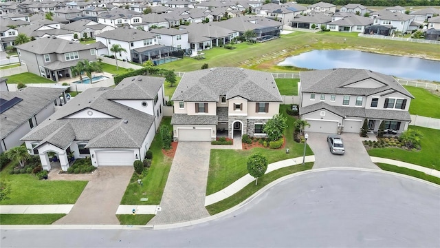 1821 Cherry Walk Rd, Lutz, FL 33558 - aerial view of residential area with a large body of water