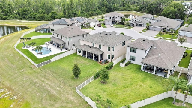 1821 Cherry Walk Rd, Lutz, FL 33558 - aerial view of residential area with a nearby body of water
