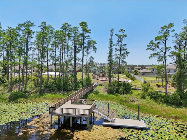 1821 Cherry Walk Rd, Lutz, FL 33558 - dock featuring a residential view