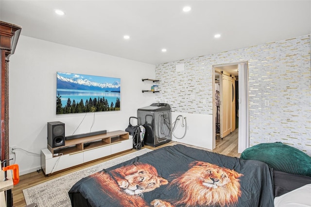 20921 Haulover Cv Unit 8, Lutz, FL 33558 - bedroom featuring wood finished floors, recessed lighting, and baseboards