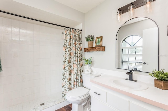 8549 Pinafore Dr, New Port Richey, FL 34653 - full bath featuring toilet, vanity, and a tile shower