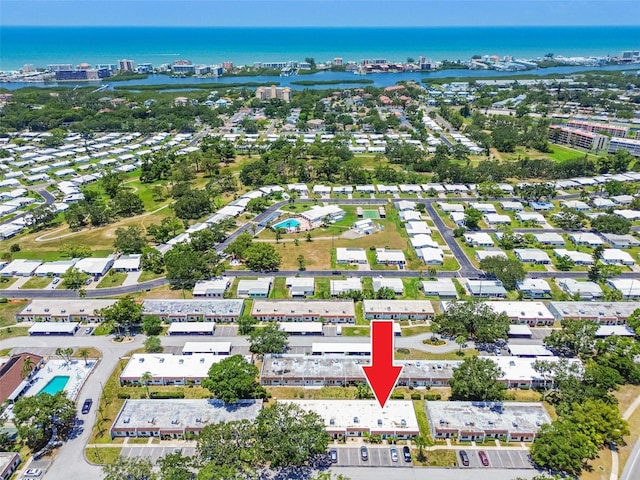 9142 Oakwood Ln, Seminole, FL 33776 - aerial overview of property's location with a nearby body of water