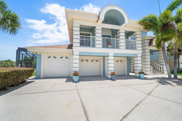 3397 Bluefish Dr, Hernando Beach, FL 34607 - view of front of property featuring concrete driveway, a garage, and stucco siding