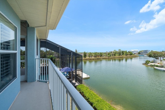 3397 Bluefish Dr, Hernando Beach, FL 34607 - balcony featuring a water view