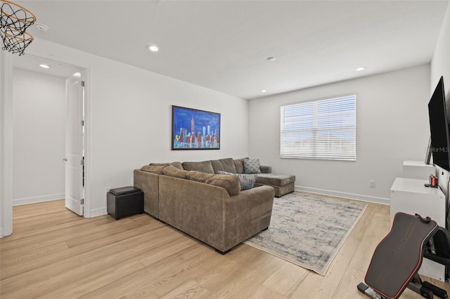 3541 Great Banyan Way, Wesley Chapel, FL 33543 - living area with light wood-style floors and recessed lighting