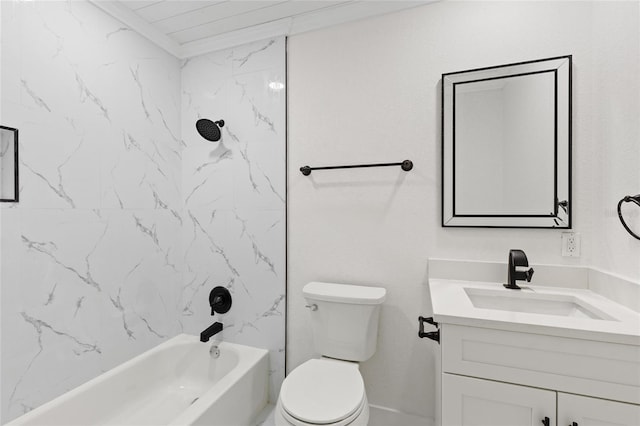 3552 Middletown St, Port Charlotte, FL 33952 - bathroom with vanity, toilet, and washtub / shower combination
