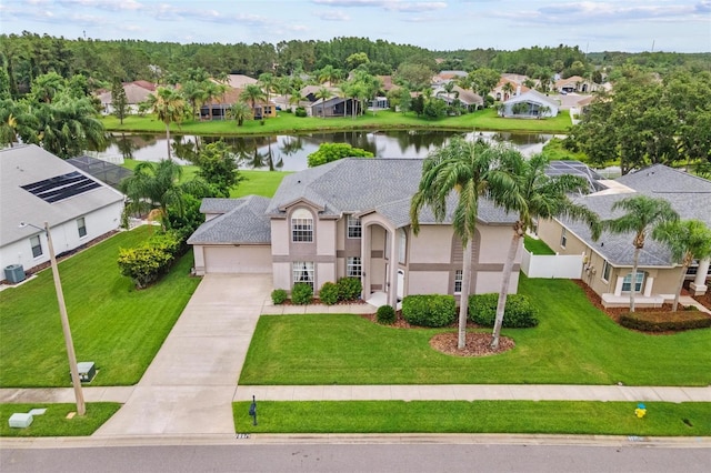 18219 Bittern Ave, Lutz, FL 33558 - aerial perspective of suburban area with a nearby body of water