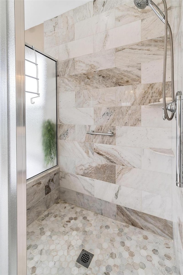 18219 Bittern Ave, Lutz, FL 33558 - bathroom featuring a tile shower