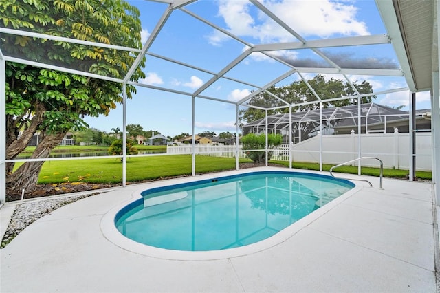 18219 Bittern Ave, Lutz, FL 33558 - view of pool featuring a patio and a water view