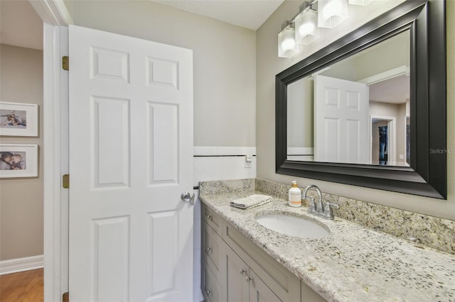 2522 W Watrous Ave, Tampa, FL 33629 - bathroom featuring vanity and wood finished floors