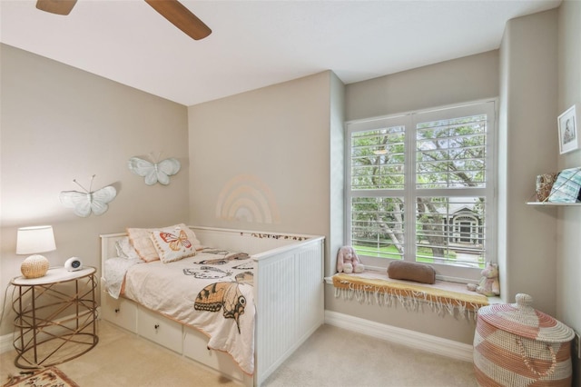 2522 W Watrous Ave, Tampa, FL 33629 - bedroom featuring carpet flooring, baseboards, and ceiling fan