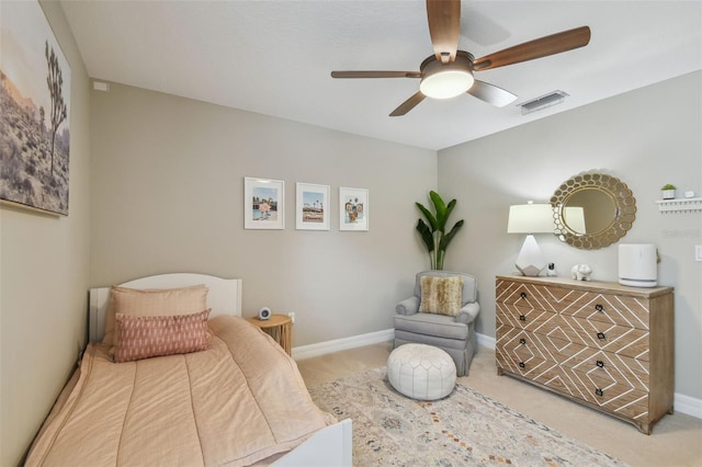 2522 W Watrous Ave, Tampa, FL 33629 - bedroom featuring carpet floors, baseboards, and a ceiling fan