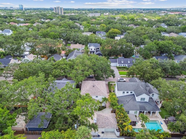 2522 W Watrous Ave, Tampa, FL 33629 - aerial perspective of suburban area featuring a pool