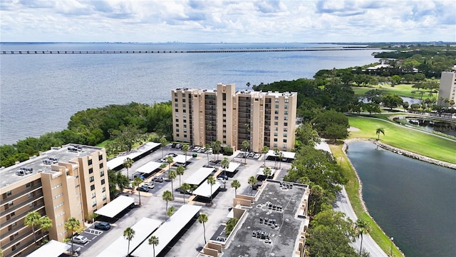 2616 Cove Cay Dr Unit 505, Clearwater, FL 33760 - drone / aerial view of a large body of water and a local golf course