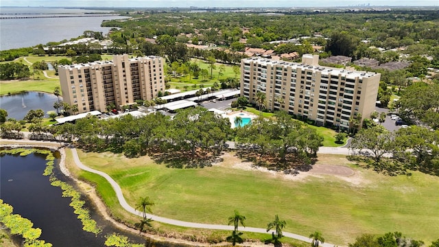 2616 Cove Cay Dr Unit 505, Clearwater, FL 33760 - bird's eye view of a nearby body of water and a golf club