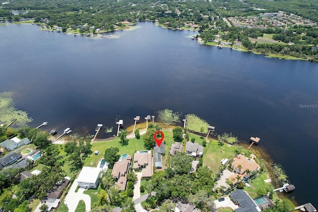 14808 Lake Magdalene Cir, Tampa, FL 33613 - aerial overview of property's location featuring a large body of water and nearby suburban area
