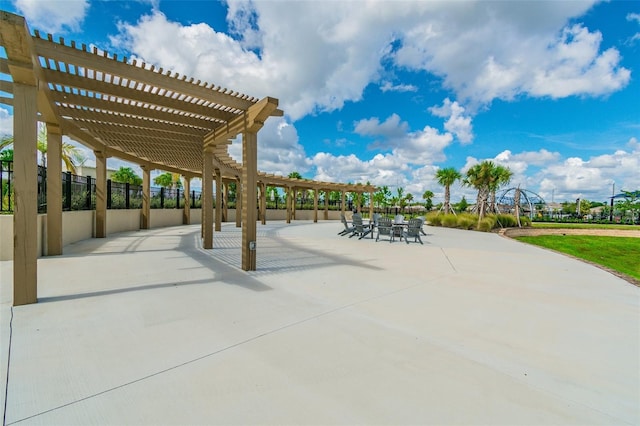 14206 Covert Green Pl, Riverview, FL 33579 - view of patio / terrace with a pergola