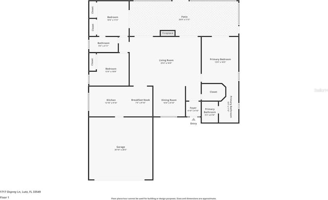 1717 Osprey Ln, Lutz, FL 33549 - home floor plan