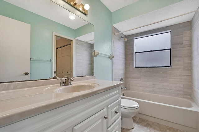 1717 Osprey Ln, Lutz, FL 33549 - full bathroom featuring vanity, toilet, and shower / tub combination