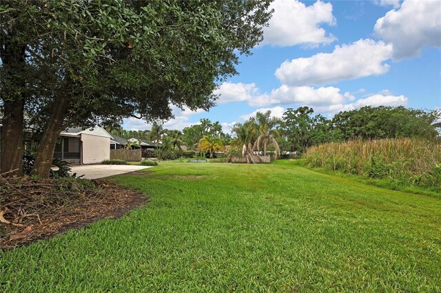 1717 Osprey Ln, Lutz, FL 33549 - view of green lawn featuring a patio