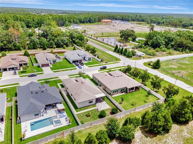 19974 Bluebird Meadow Dr, Lutz, FL 33558 - aerial view of residential area with a heavily wooded area and a pool area
