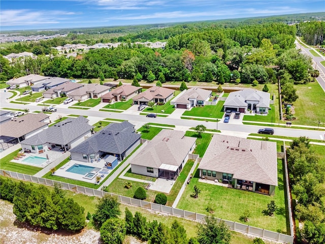 19974 Bluebird Meadow Dr, Lutz, FL 33558 - aerial view of residential area with a pool and a heavily wooded area