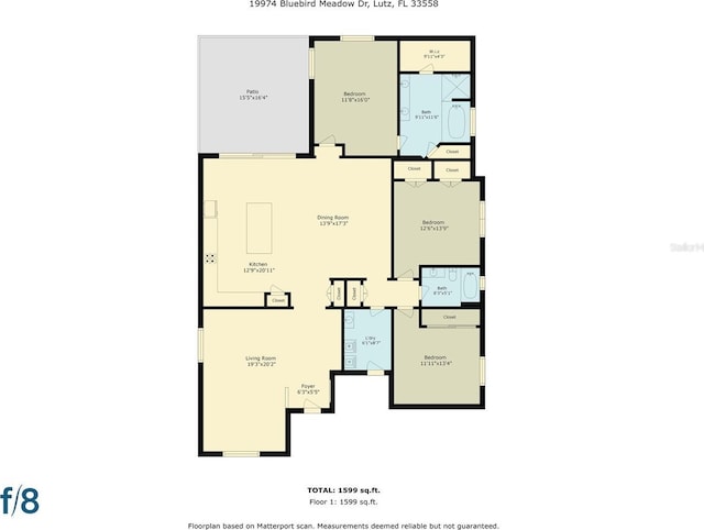 19974 Bluebird Meadow Dr, Lutz, FL 33558 - view of room layout