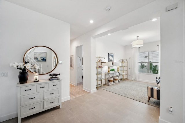32490 Tree Of Life Ave, Wesley Chapel, FL 33543 - hall with baseboards and recessed lighting