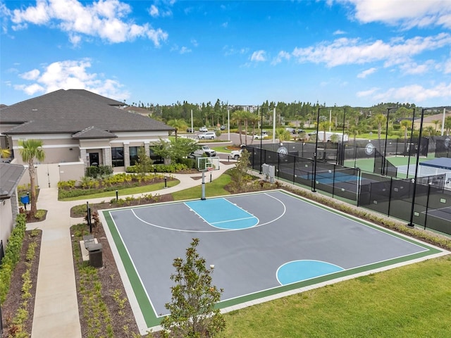32490 Tree Of Life Ave, Wesley Chapel, FL 33543 - view of basketball court featuring a tennis court and community basketball court