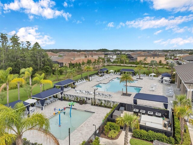 32490 Tree Of Life Ave, Wesley Chapel, FL 33543 - aerial view of residential area featuring a pool
