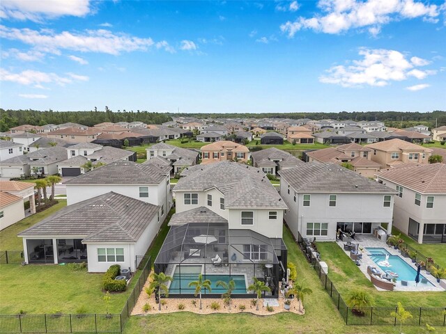 32490 Tree Of Life Ave, Wesley Chapel, FL 33543 - aerial perspective of suburban area featuring a pool area