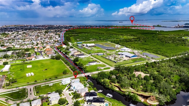 6512 Simone Shores Cir, Apollo Beach, FL 33572 - aerial view of property and surrounding area featuring a nearby body of water