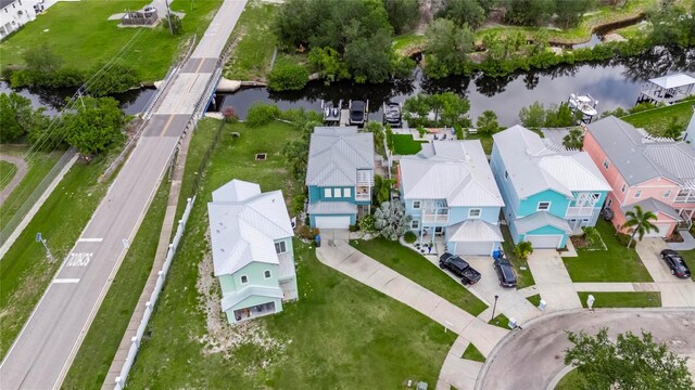6512 Simone Shores Cir, Apollo Beach, FL 33572 - aerial view of property and surrounding area with a nearby body of water and nearby suburban area