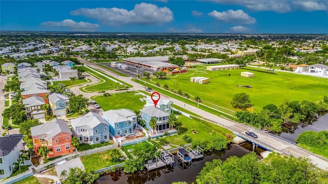 6512 Simone Shores Cir, Apollo Beach, FL 33572 - aerial perspective of suburban area featuring a nearby body of water