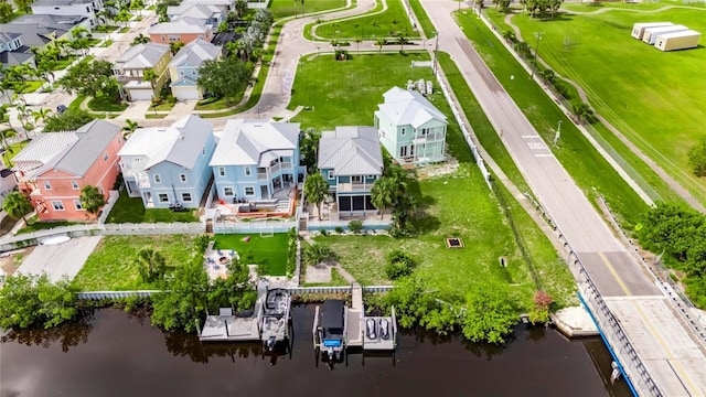 6512 Simone Shores Cir, Apollo Beach, FL 33572 - aerial perspective of suburban area with a nearby body of water