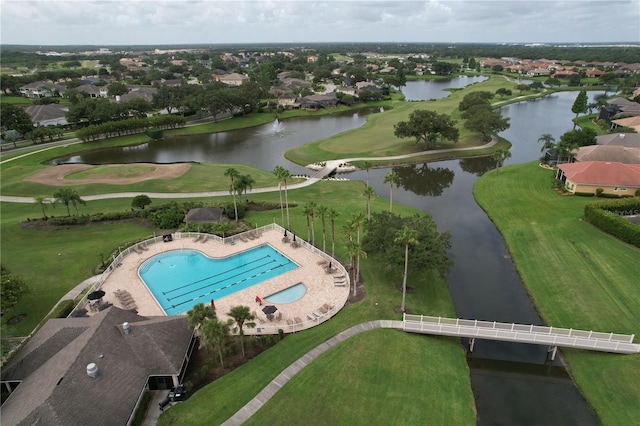 776 Grasslands Village Cir Unit 776, Lakeland, FL 33803 - aerial perspective of suburban area with a nearby body of water and a local golf course