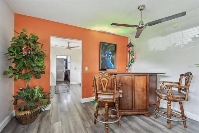 5728 14th Ave N Unit 101B, Saint Petersburg, FL 33710 - bar with a ceiling fan and baseboards