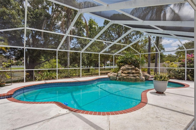 11638 Branch Mooring Dr, Tampa, FL 33635 - view of swimming pool with a patio area and a lanai