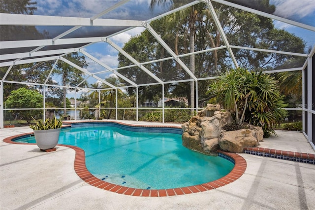 11638 Branch Mooring Dr, Tampa, FL 33635 - swimming pool featuring a patio area and a lanai