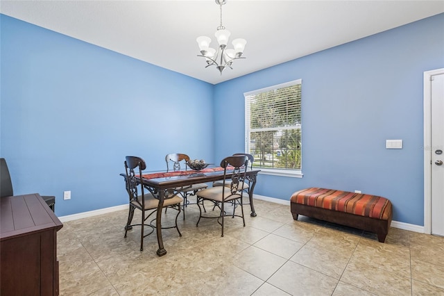 12244 Fairlawn Dr, Riverview, FL 33579 - dining room featuring a chandelier and baseboards