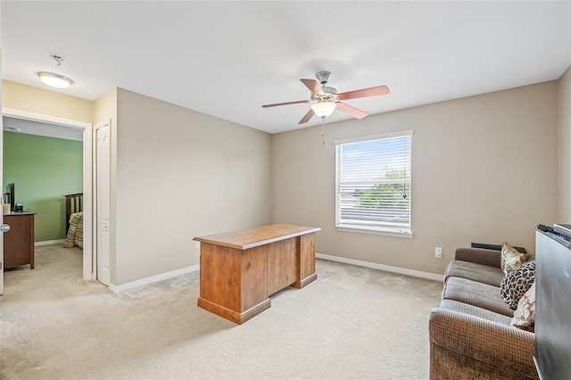 12244 Fairlawn Dr, Riverview, FL 33579 - office space with ceiling fan and light carpet