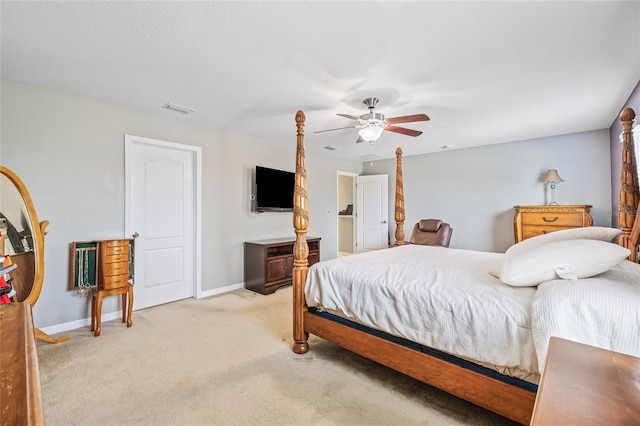 12244 Fairlawn Dr, Riverview, FL 33579 - bedroom with light colored carpet and ceiling fan
