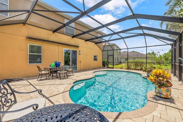 12244 Fairlawn Dr, Riverview, FL 33579 - outdoor pool featuring a patio and a lanai