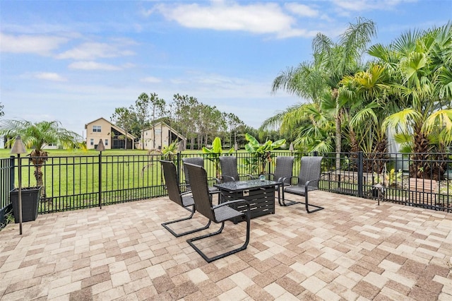 4400 English Turn Way, Wesley Chapel, FL 33543 - view of patio / terrace featuring a residential view